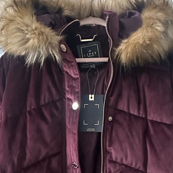 NWT | Lipsy London Deluxe Outerwear Red Zip-Up Jacket | US 14 / UK 18 / EUR 46 - Picture 4 of 8